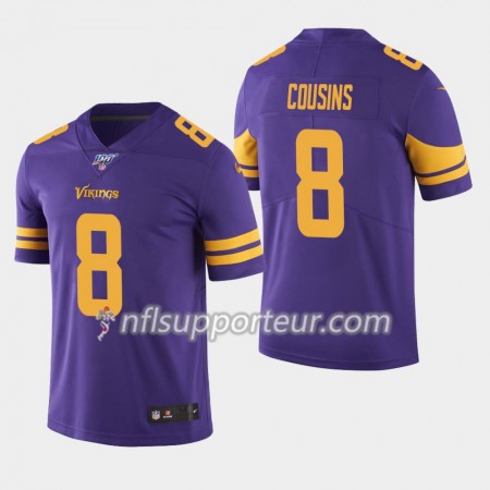 Maillot Homme Minnesota Vikings Kirk Cousins 8 Nike Violet 100th